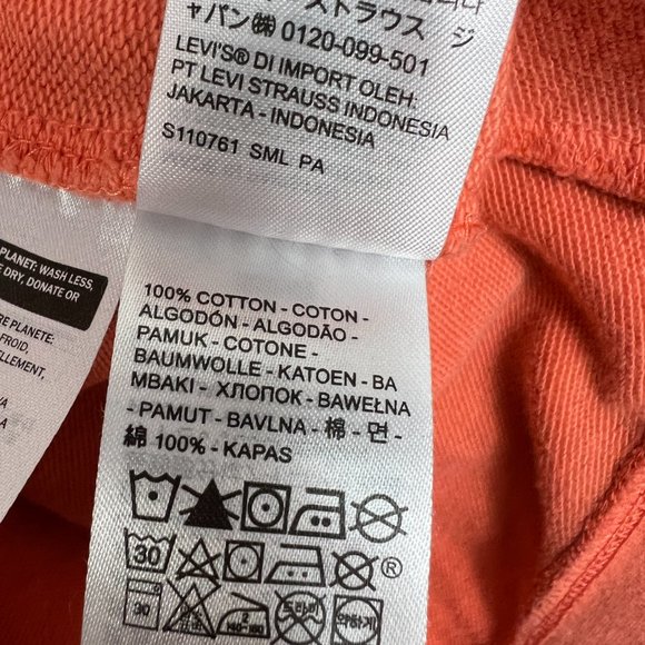 LEVIS big logo orange cotton sweatshirt pullover - Picture 8 of 8